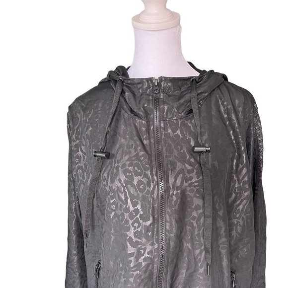 ZYIA Active - Black Cheetah Print Windbreaker Athletic Jacket Sz M - Picture 5 of 9